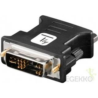 Zwart Techly IADAP DVI-8600T kabeladapter/verloopstukje DVI-A VGA 8051128108583