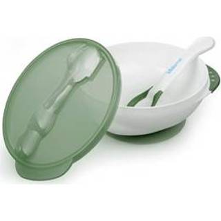 👉 Grijs stuks serviessetjes kinderen KidsMe Suction Bowl with Ideal TemperatureFeeding Spoon Set - Gray Blister card 4893014877067