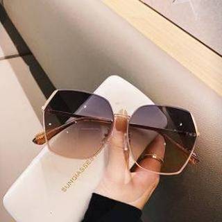 Zonnebril purple gray Polygon Frame Sunglasses