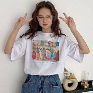 👉 Shirt wit Cartoon Short-Sleeve Round Neck T-Shirt