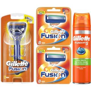 👉 Mes gel Gillette Combi Fusion Scheersysteem incl 18 Mesjes + Ultra Sensitive 200ml