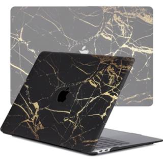 👉 Coverhoes kunststof Marble Nova hardcase hoes zwart Lunso - cover MacBook Air 13 inch (2020) 9145425536619