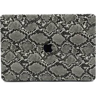 👉 Coverhoes grijs kunststof Snake Pattern Grey hardcase hoes zwart Lunso - cover MacBook Air 13 inch (2018-2019) 9145425535711