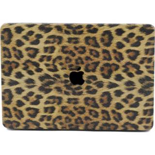 👉 Coverhoes bruin kunststof Leopard Pattern Brown hardcase hoes zwart Lunso - cover MacBook Air 13 inch (2020) 9145425535766