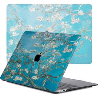 👉 Coverhoes kunststof hardcase hoes groen Lunso - cover MacBook Pro 16 inch Van Gogh Amandelboom 9145425536695