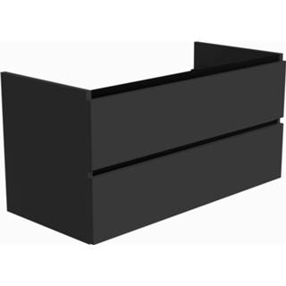 👉 Wastafelonderkast zwart Ben Limara 2 laden, 100x44,5x50 cm, Mat Zwart/Mat