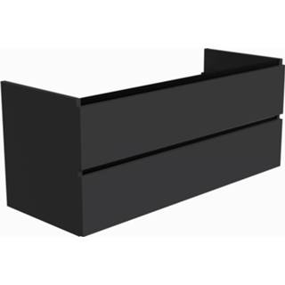 👉 Wastafelonderkast zwart Ben Limara 2 laden, 120x44,5x50 cm, Mat Zwart/Mat