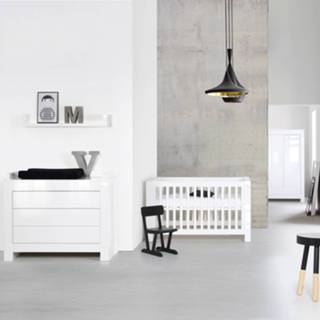 👉 Kledingkast wit glans babykamer kinderen MDF Kidsmill Alaska Hoogglans 2-Deurs