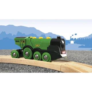 👉 Donkergroen BRIO Big Green Action Locomotive 7312350335934