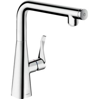 👉 Keukenkraan chroom Hansgrohe Metris Select 1-gats 260 m. instelbaar draaibereik uitloop 110°,150° of 360° knop v. pauzefunctie