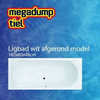 👉 Ligbad wit Aqua Viva 180x80x48 cm afgerond model Aktie