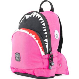 👉 Rugzak magenta polyester kinder roze Pick & Pack Fun S Shark Shape Fuchsia 8720165515011