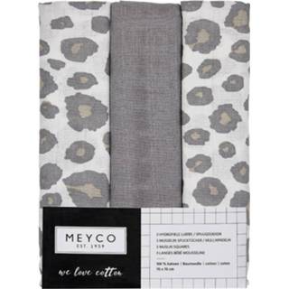 👉 Hydrofiele luier grijs beide neutral Meyco Panter Hydrofiel Luiers / Uni 3 Stuks 4054703452211