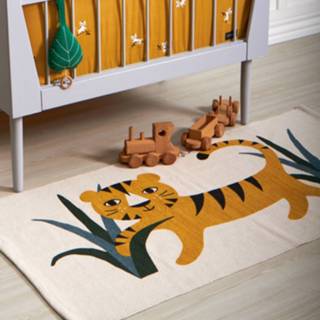 👉 Vloerkleed geel beide ochre Roommate Tiger Yellow 5713137003398