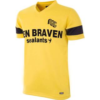 👉 Retroshirt geel unisex nederland voetbalshirts volwassen NAC Breda Retro SHirt 1989-1990