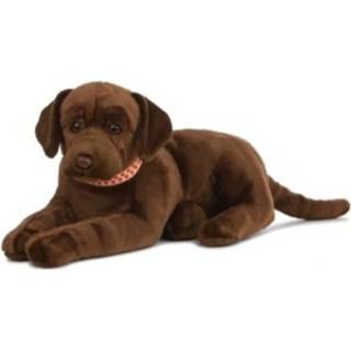 👉 Knuffel bruine pluche polyester bruin kinderen Grote Labrador hond 60 cm - Honden huisdieren knuffels Speelgoed voor 8720147526226