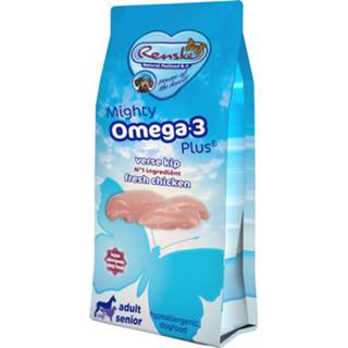 Honden voer Renske Mighty Omega Plus Adult/Senior Kip - Hondenvoer 3 kg Dogshopper 8717185291612 8717185291025