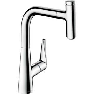 👉 Keukenkraan chroom Hansgrohe Talis Select S 1-gats 220 m. uittrekbare handdouche 150° draaibare uitloop 4011097823584