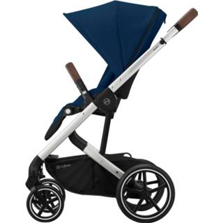 👉 Kinder wagen zilver zwart massieve banden zwenkwielen voor Navy Blue stad kinderen blauw Cybex Balios S Lux Kinderwagen Silver - 4058511891422