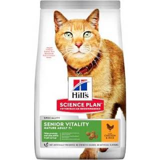 👉 2 x 7 kg Hill's Science Plan Feline Mature Adult Senior Vitality mit Huhn & Reis Trockenfutter Katze