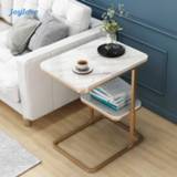 👉 Sofa small JOYLOVE Creative Living Room Tea Table Corner Iron Frame Coffee Side With One Shelf