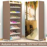 👉 Shoe large New style rack 8-layer 7-grid Non-woven fabrics shoes stand removable storage for home furniture