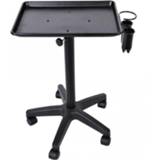 👉 Trolley aluminium Adjustable Height Hair Salon Instrument Tray With 2 cups and 1 metal ring for salons shops stores