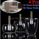 👉 Sofa transparent Furniture Legs 4 Pcs M8 Set Acrylic Crystal Cabinet Feet Multifunction Plexiglass Coffee Table Supporting Foot