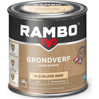 👉 Grondverf male transparant Rambo mat kleurloos 250ml 8716242889564