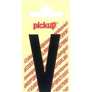 👉 Plak letter male zwart mat Pickup plakletter V 60mm 8711234211217