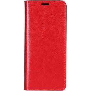 👉 Portemonnee rood leer Motorola Edge+ Leren Portefeuille Hoesje met Statief - 5712580012629