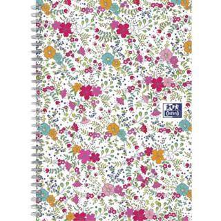 👉 Wit Oxford Floral hardcover spiraalschrift, ft B5, 60 vel, gelijnd, 3020120164304