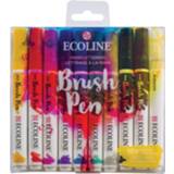 👉 Etui Talens Ecoline Brush pen, van 10 stuks, Handlettering 8712079442729
