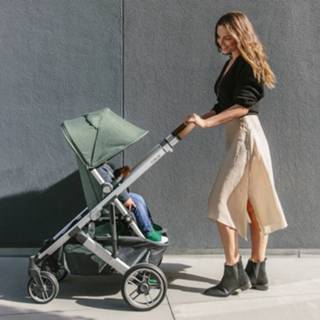 👉 Kinderwagen emmett zwenkwielen voor All-Terrain groen zwart zilver kinderen UPPAbaby Cruz V2 810030090403