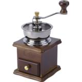 Coffee grinder mannen Vintage Manual Hand Hand-cranked Beech Wood Pepper Ceramic Burr Roller Mill Tools