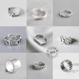 👉 Vintage Silver Color Metal Punk Letter Open Rings Design Finger Rings for Women men Party Jewelry Gifts LETTER