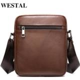 Messenger bag leather small WESTAL Crossbody Bags for Men 2020 Male Genuine Men's Shoulder Phone Flap 7362