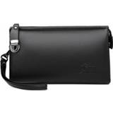 👉 Handtas zwart bruin leather Luxury Brand Men Clutch Bag Business Wristlet Phone Wallet Male Handy Black Brown Long Purses For