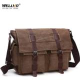 👉 Messenger bag canvas mannen Retro Men Bags Handbags Leisure Work Travel Man Business Crossbody Briefcase for Male Bolsas XA108ZC