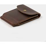 👉 Portemonnee leather Handmade Genuine Bill Holder Money Clip Wallet Slim with Metal Vintage Mens