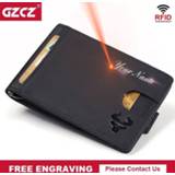 👉 Portemonnee leather RFID Men's Genuine Money Clips Fashion High Quality Men Bifold Wallets Mini Male Purse Clip Clamp For