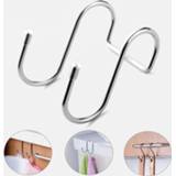 👉 Organizer steel double s Stainless Shape Storage Hook for Bathroom Kitchen Wall and Door Accessories Purse