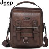 👉 Schoudertas leather large mannen JEEP BULUO Brand New Man's Crossbody Shoulder Bag Multi-function Men Handbags Capacity Split For Man Travel