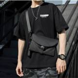 👉 Messenger bag zwart nylon Fashion Trend Men Pack Waterproof Casual Men's Shoulder Black Functional Zipper Crossbody for Male