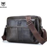 👉 Schoudertas leather large BULLCAPTAIN new 2020 shoulder bags men's diagonal bages is a business briefcase capacity casual handbag's