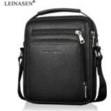👉 Schoudertas PU leather New Fashion designer high quality men shoulder bag casual zipper office messenger bags for Crossbody