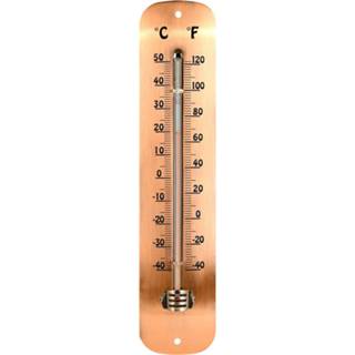 👉 Thermometer RVS buiten koperkleurig 30 cm