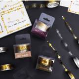 👉 Masking tape goud zilver 3pcs PET Gold Silver Color Adhesive Set Movement Music Note Snowflake Decoration Tapes Stickers A6747