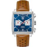 👉 Horlogeband bruin leder standaard stiksel pushpinbevestiging Tag Heuer CAW2111 / CW2113 FC6255 22mm 8719217245631