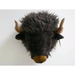 👉 Knuffel pluche bruin kinderen buffel dierenhoofd 40 cm - Buffelkop Kinderkamer muurdecoratie 8718758089131